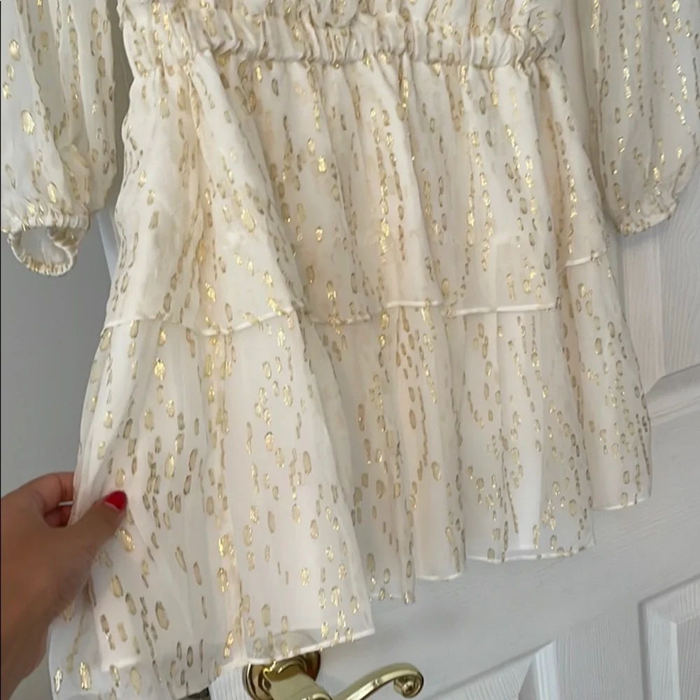 Generation Love White and Gold Dress - Picture 4 of 6